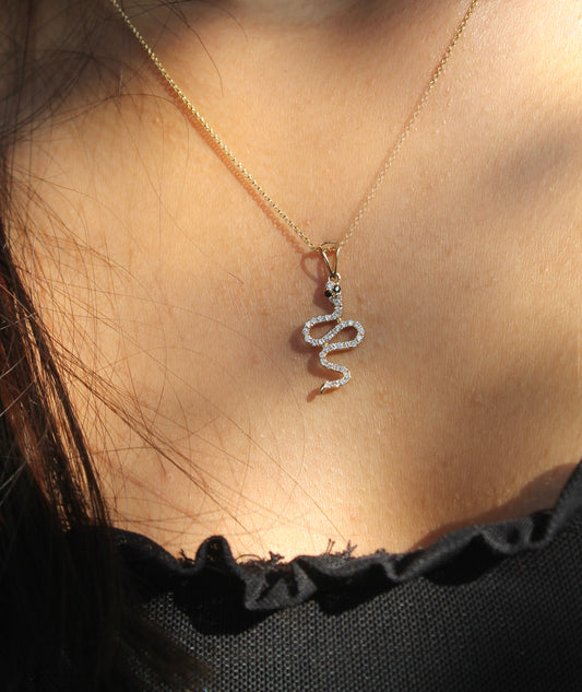 Diamond Snake Pendant