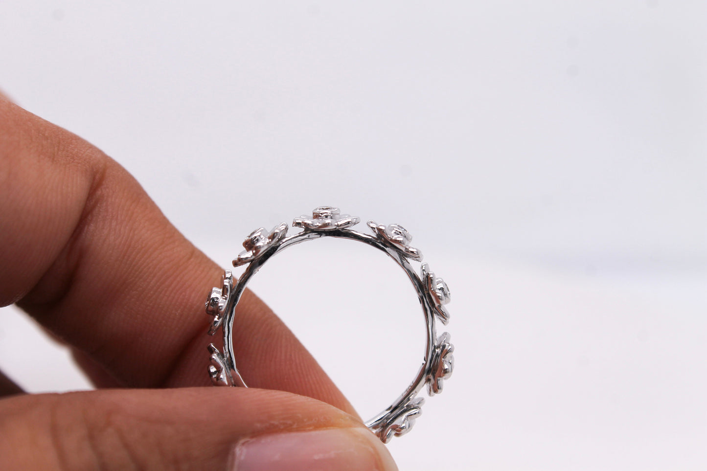 Floral Diamond Band