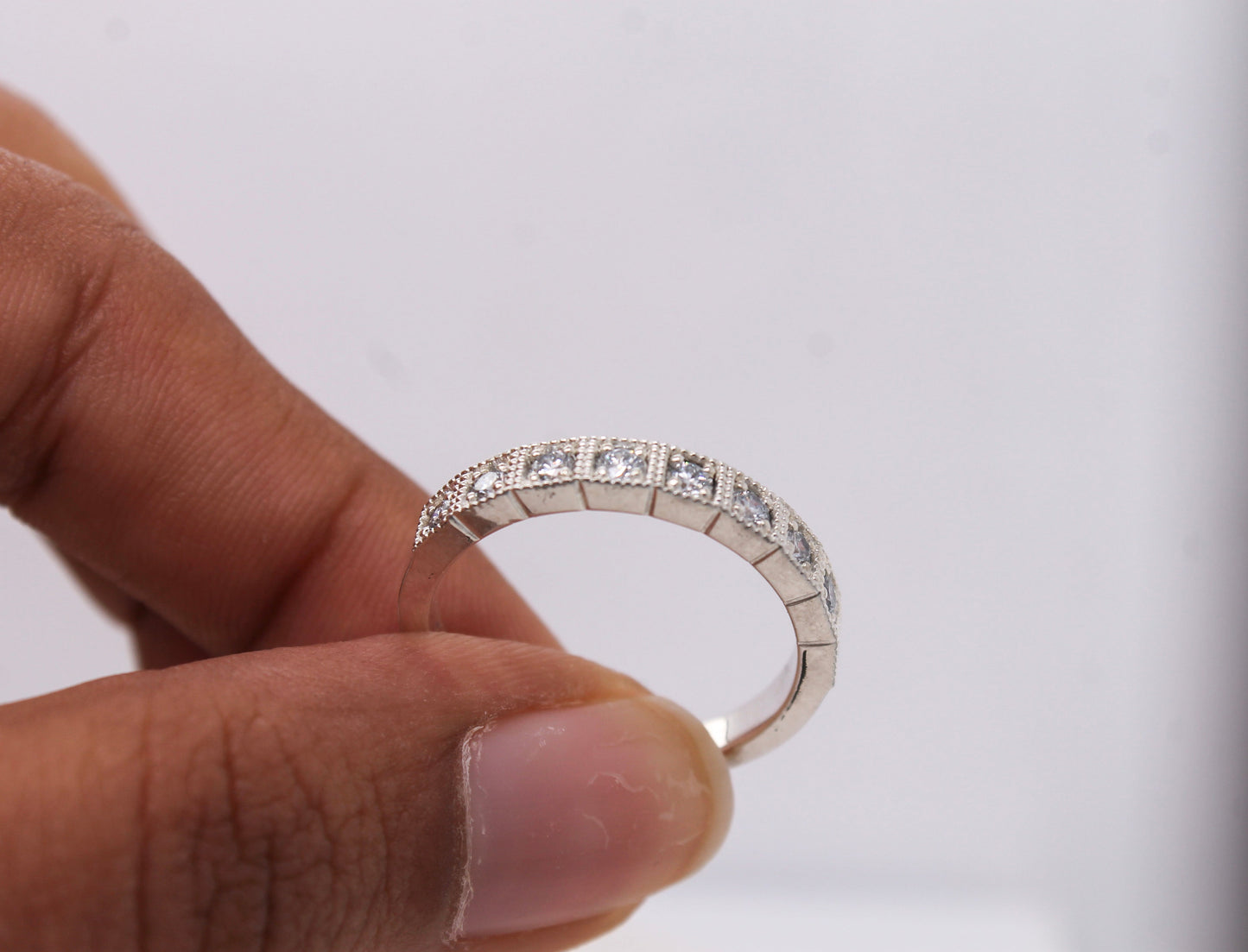 925 Silver CVD Diamond Band