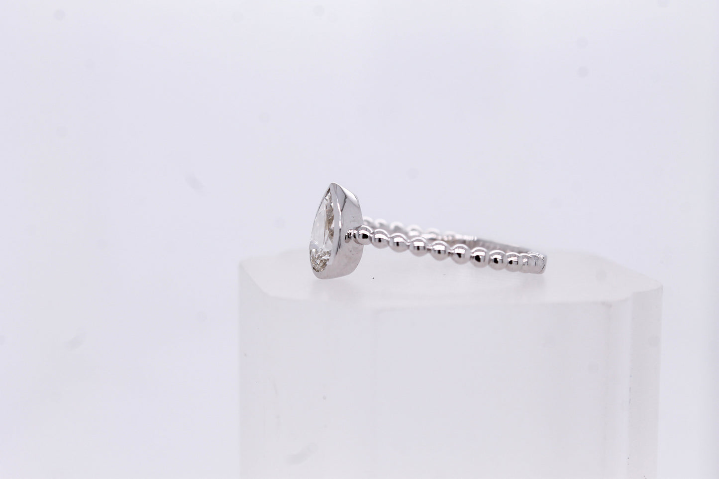 Pear-Cut Diamond Solitaire Ring