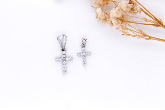 Diamond Cross Stud Pendant
