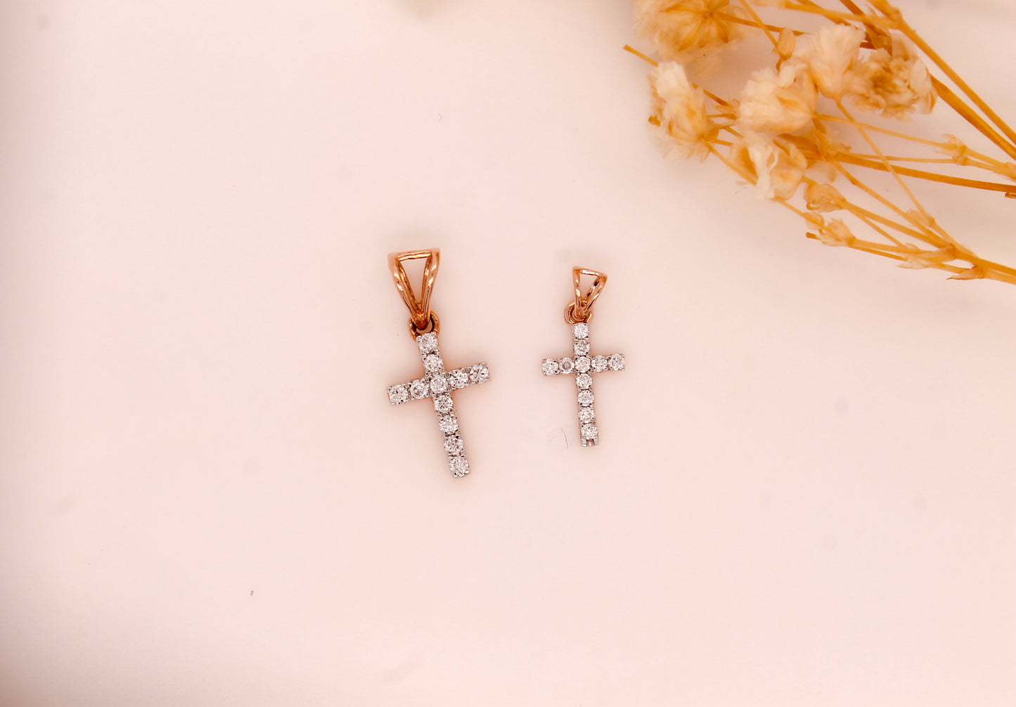 Diamond Cross Stud Pendant