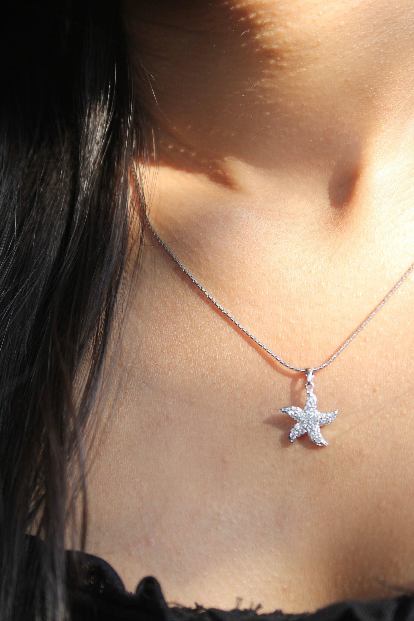 Diamond Starfish Pendant