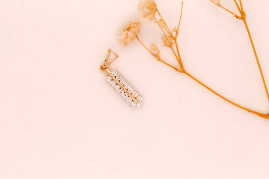 Diamond Feather Pendant