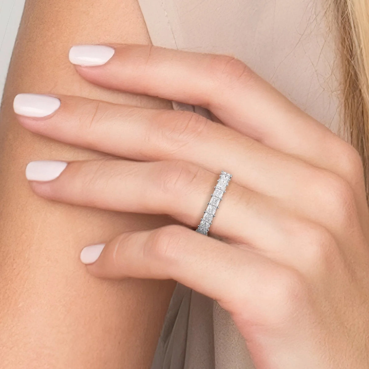 Princess Diamond U Prong Eternity Ring