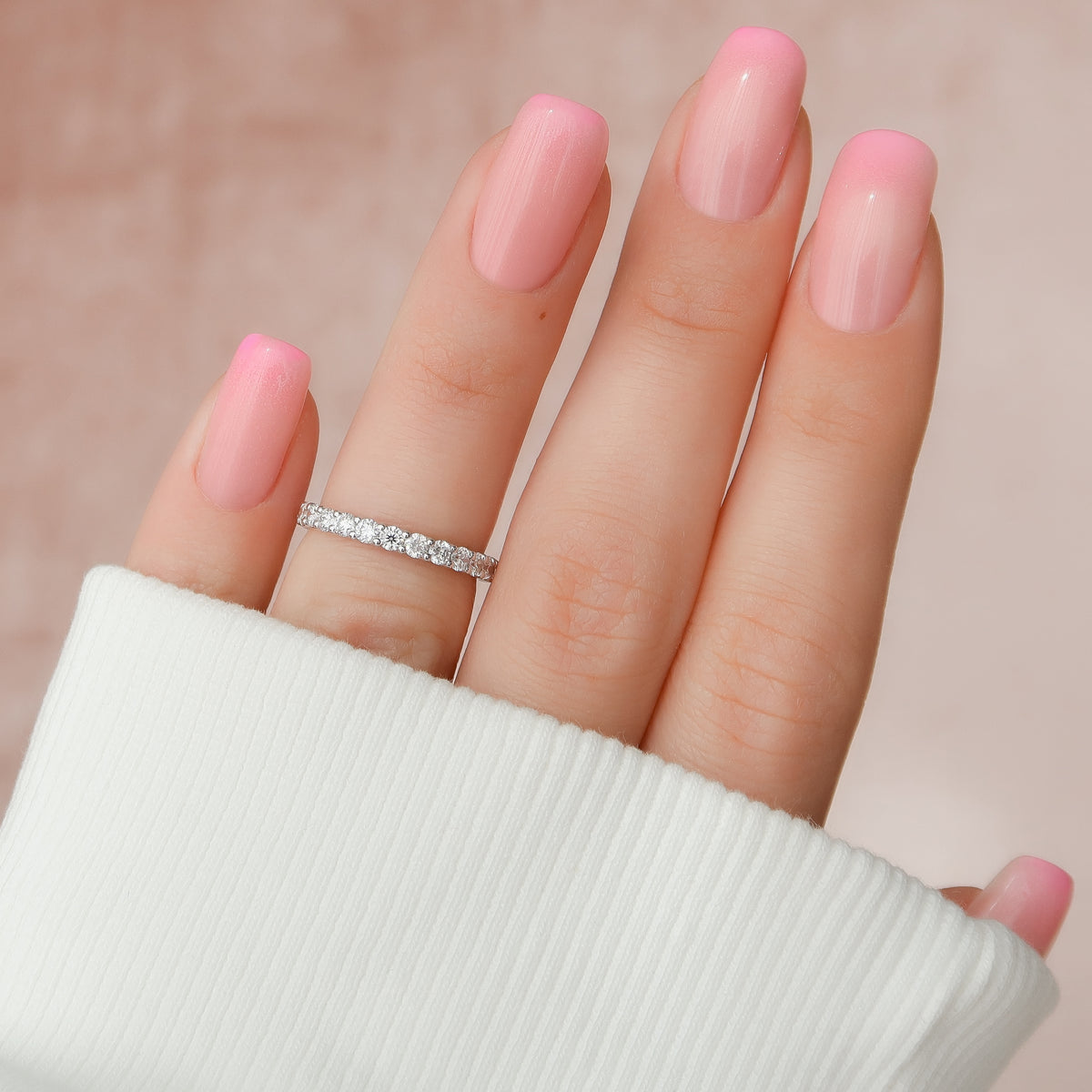 Diamond U Prong Eternity Ring