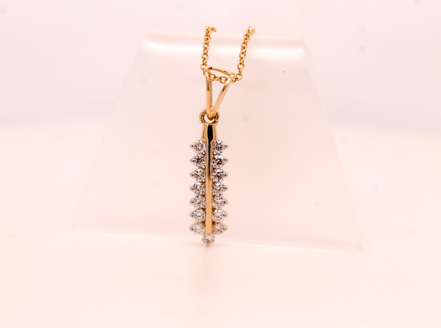 Diamond Feather Pendant