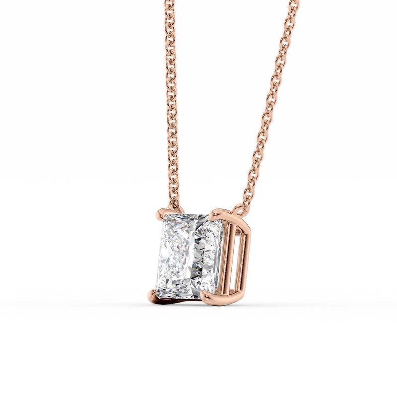 Princess Diamond Solitaire Necklace