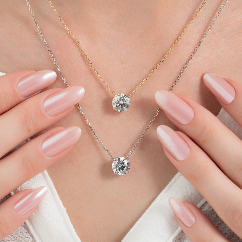 Lab Diamond Solitaire Necklace