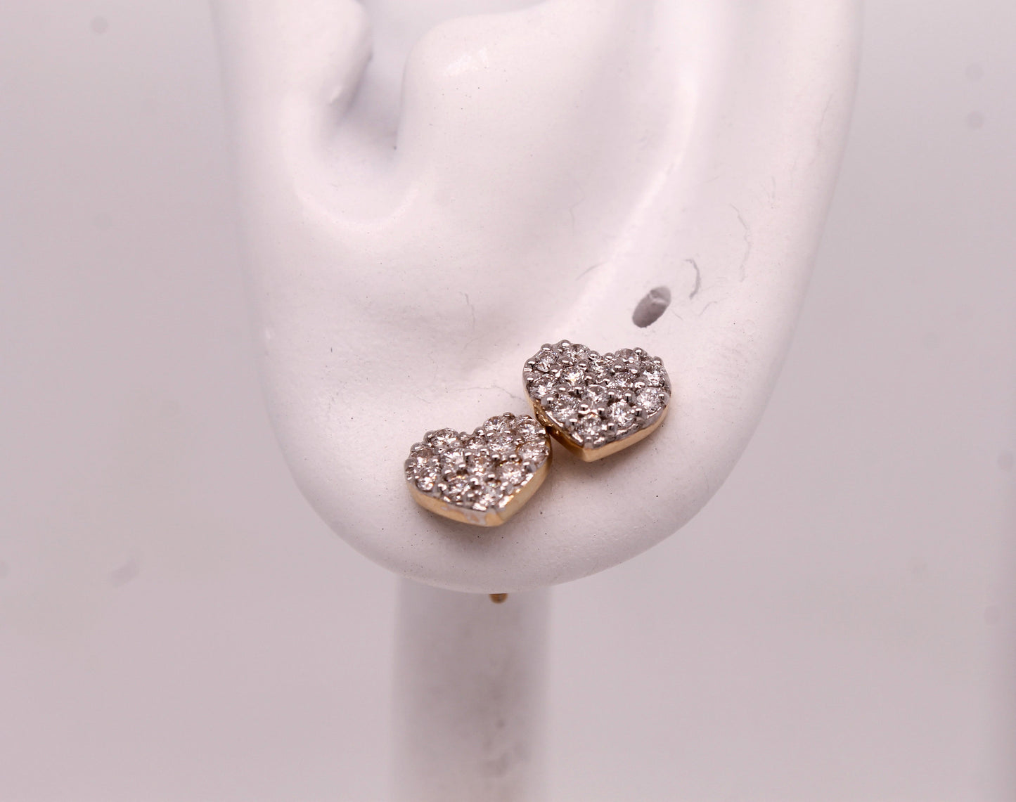 Diamond Fancy Heart Stud Earrings