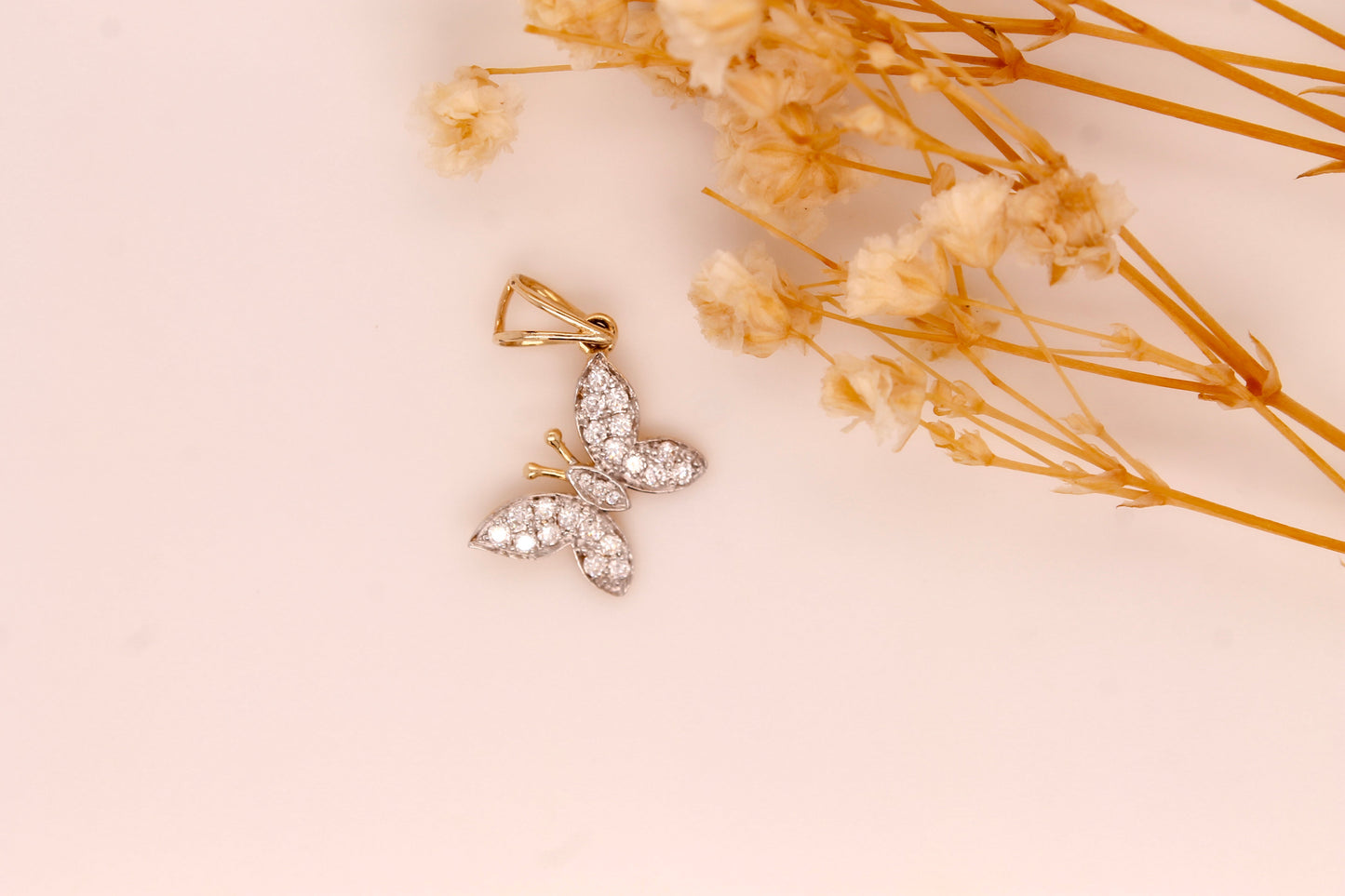 Diamond Butterfly Pendant