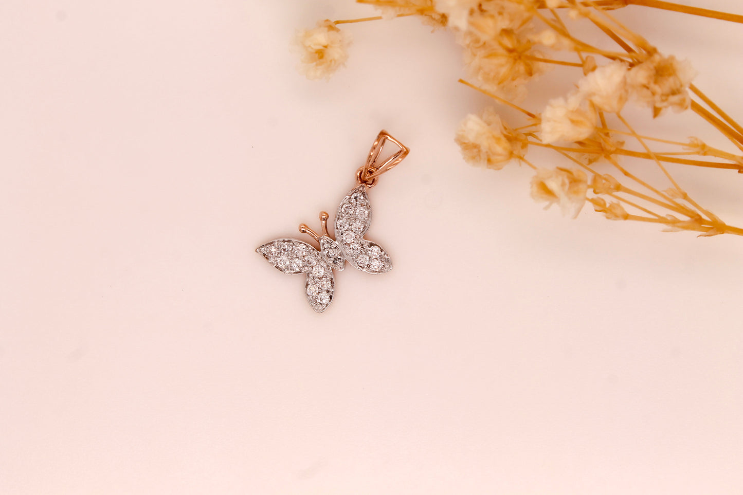 Diamond Butterfly Pendant