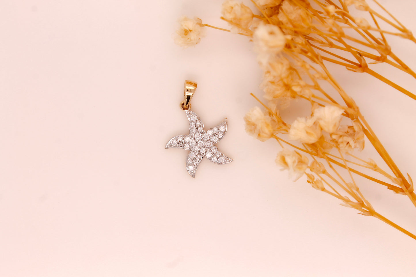 Diamond Starfish Pendant