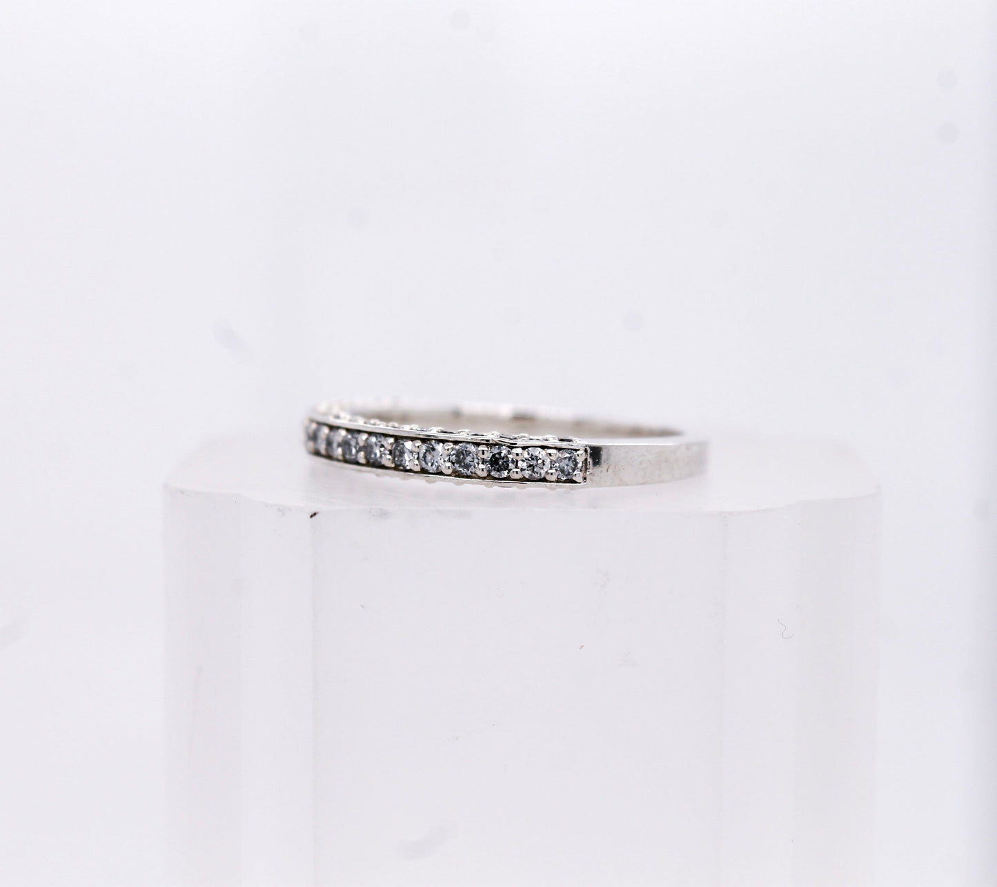 925 Silver CVD Diamond Eternity Band