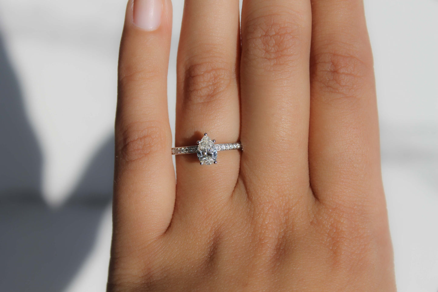 Pear-Cut Diamond Engagement Ring