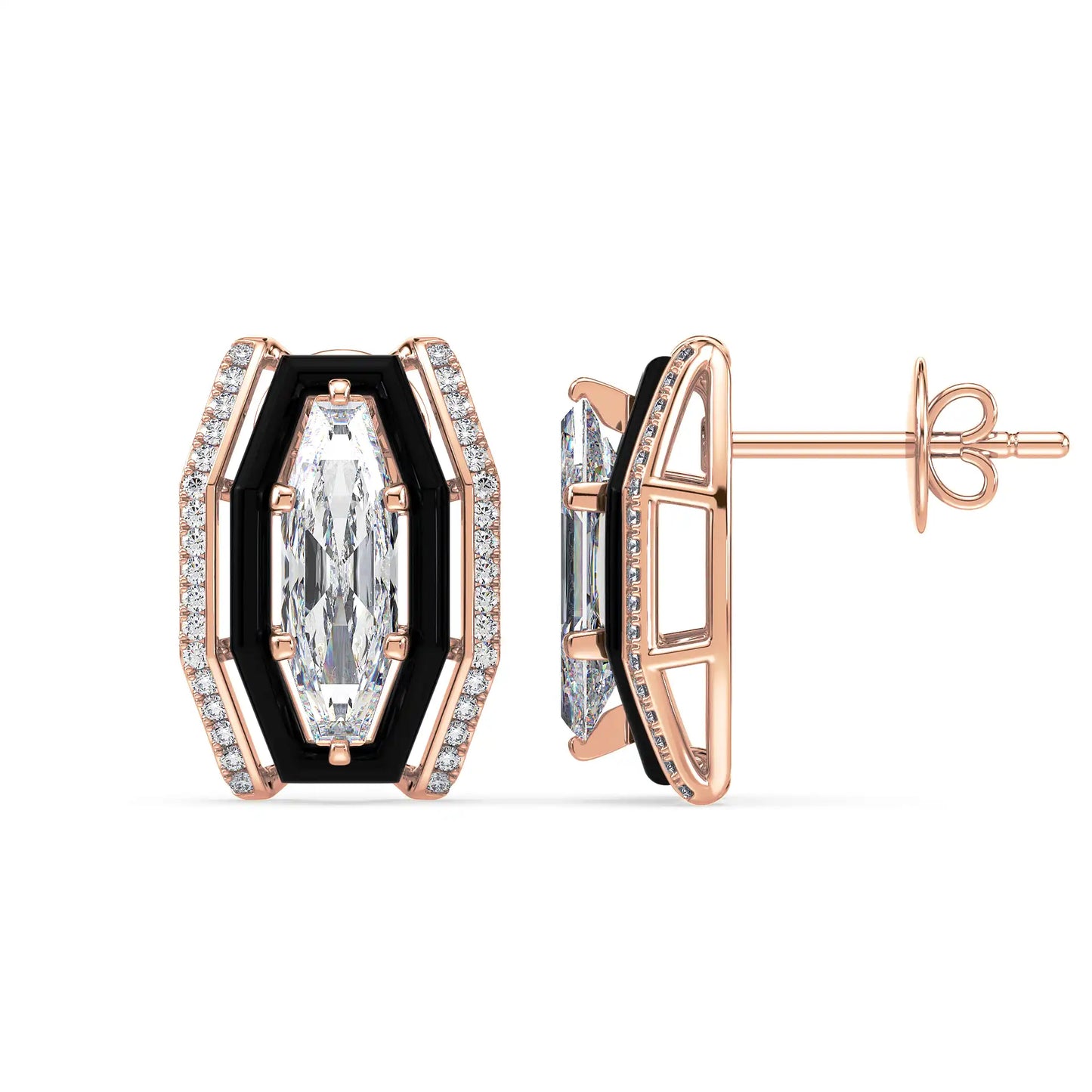 Geo Octagon Earrings