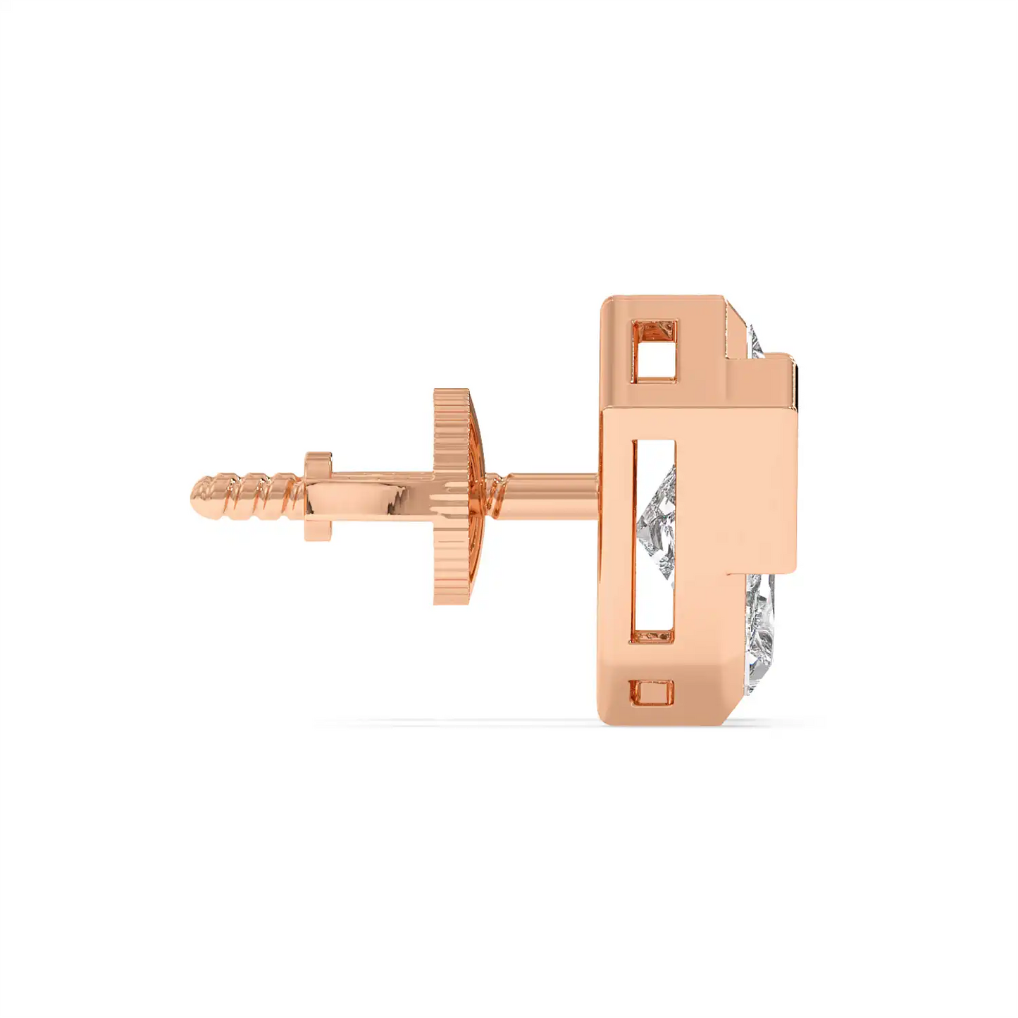 Bezel Shield Stud Earring