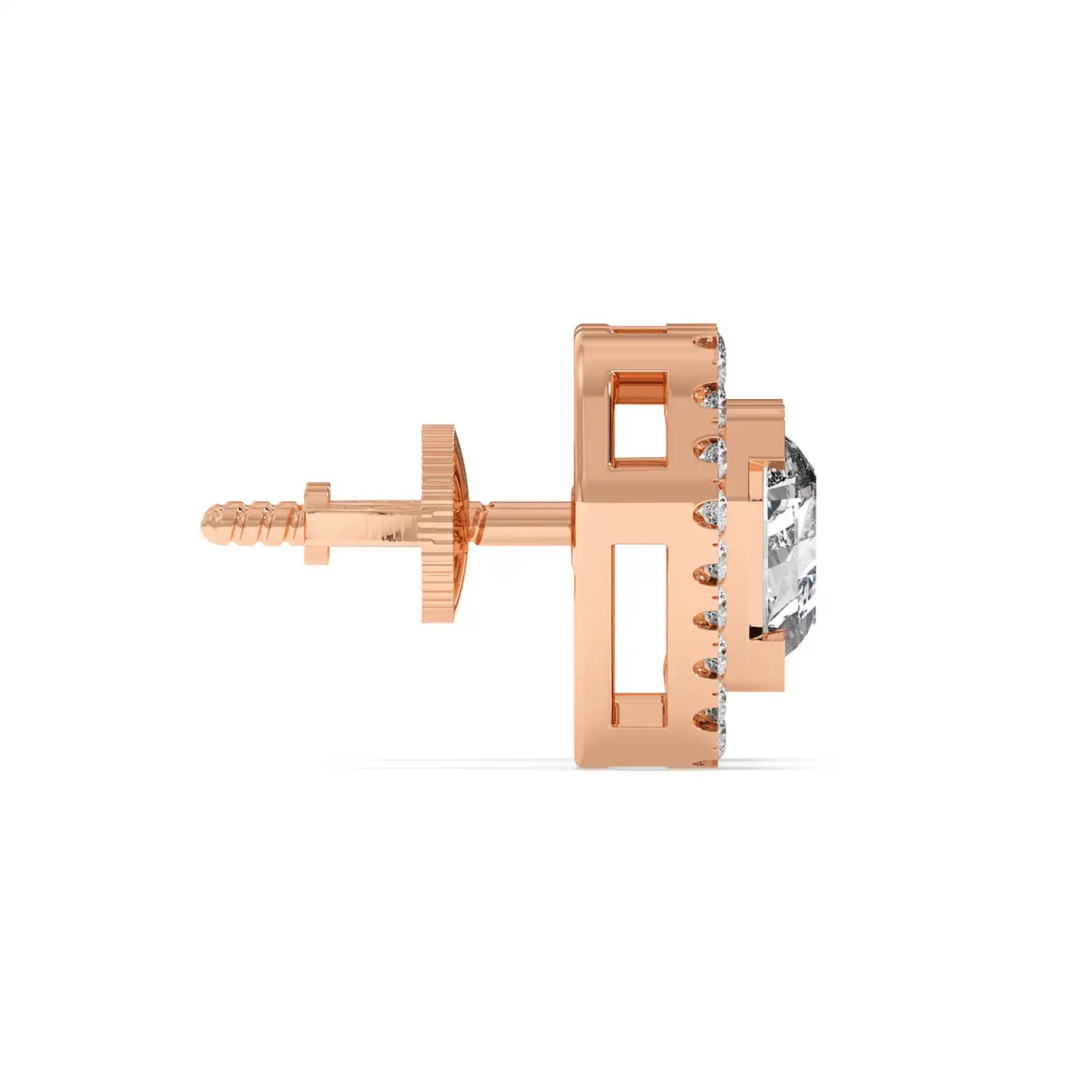 Halo Coffin Stud Earring