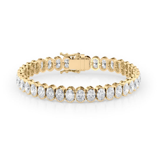 Bezel Oval Tennis Bracelet