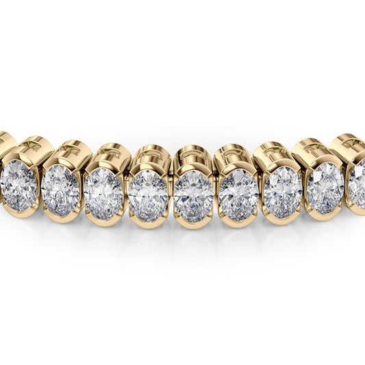 Bezel Oval Tennis Bracelet