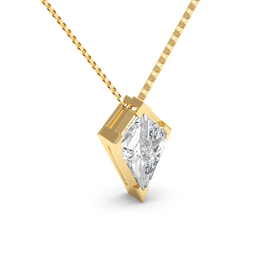 Bezel set Kite Pendant Necklace