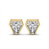 Bezel Coffin Stud Earring