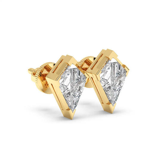 Bezel Kite Stud Earring