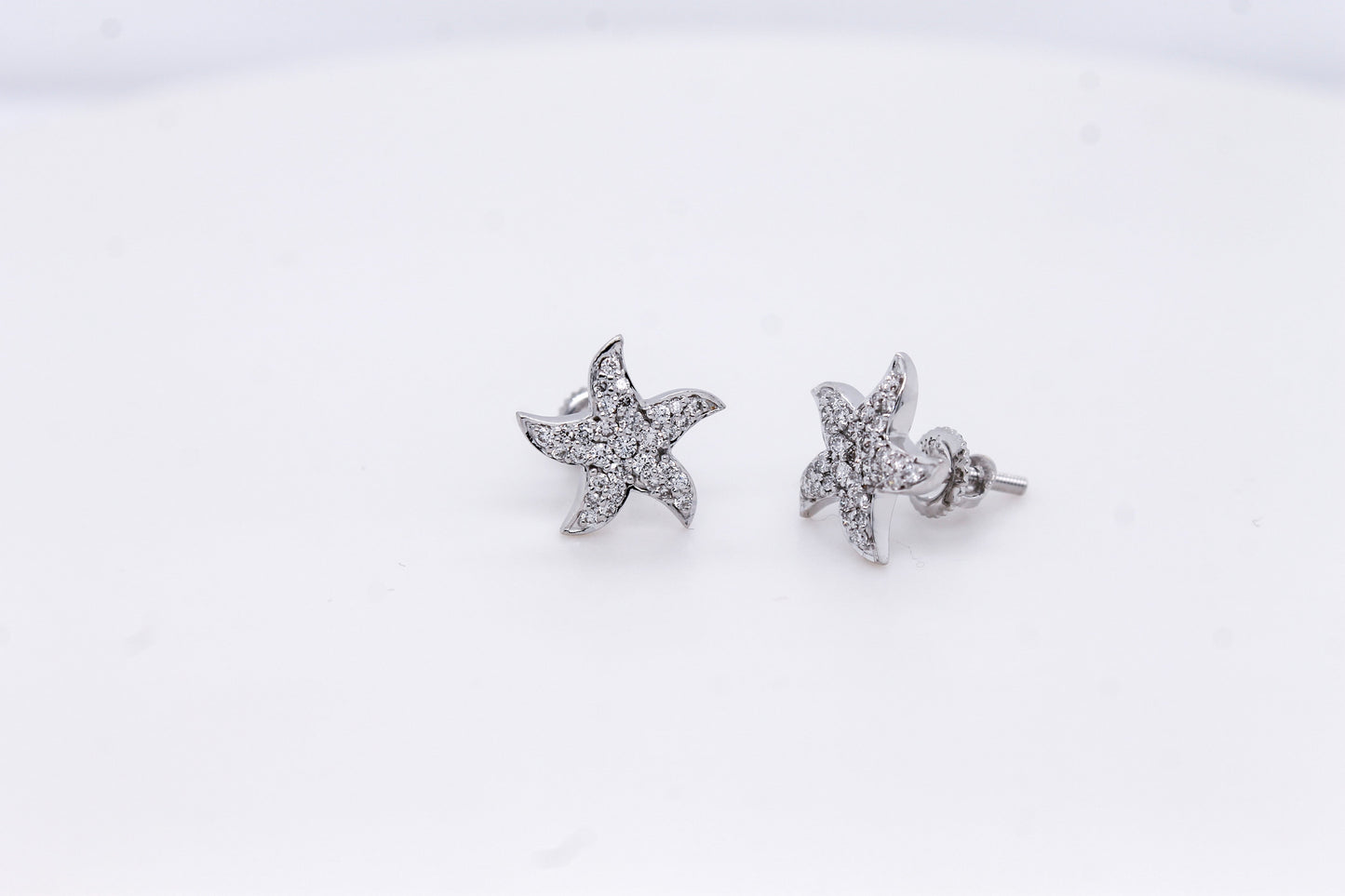 Diamond Starfish Earrings