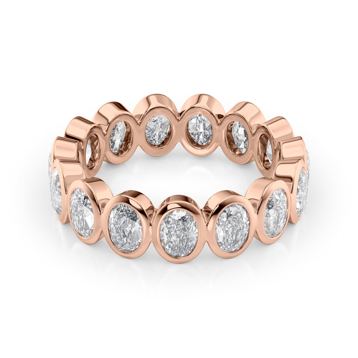 Oval Diamond Bezel Eternity Ring