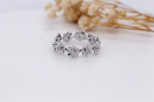Floral Diamond Band