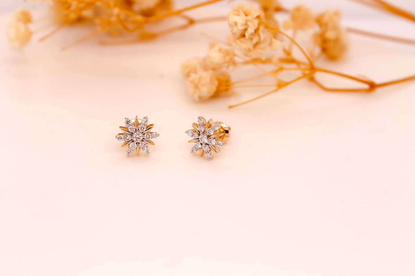 Diamond Snowflake Earrings