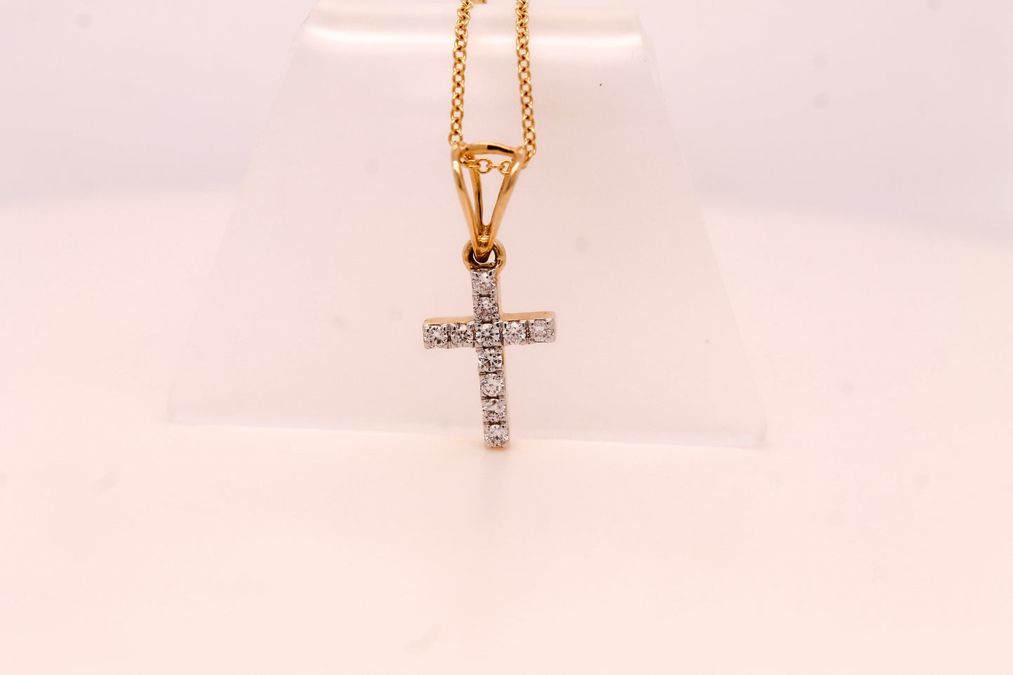 Diamond Cross Stud Pendant
