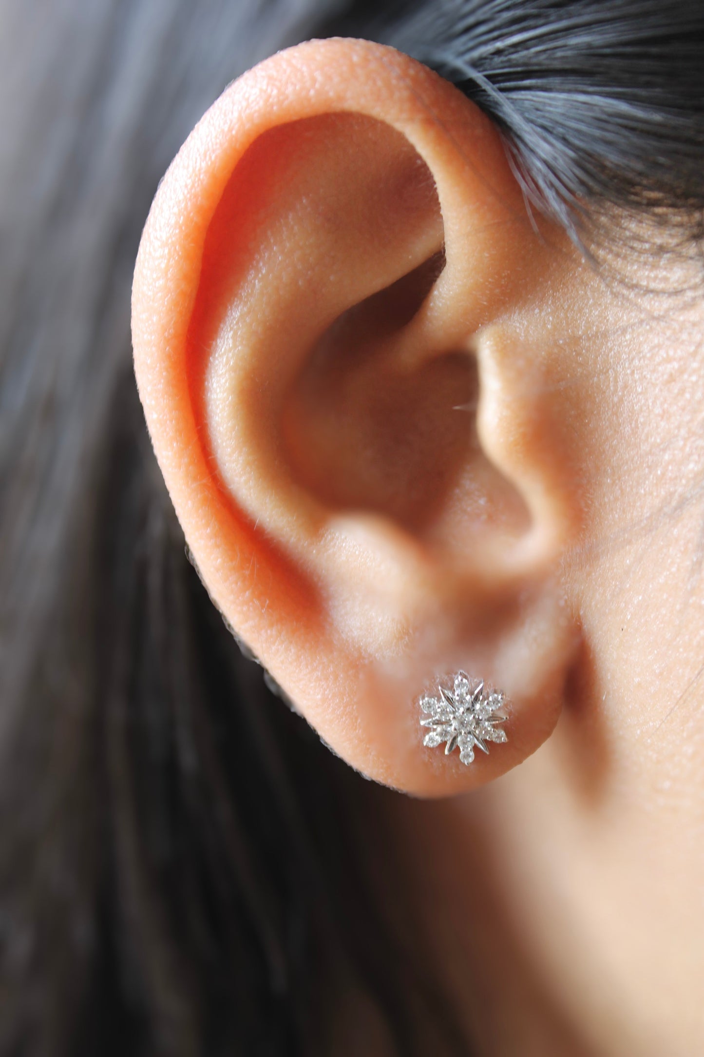 Diamond Snowflake Earrings