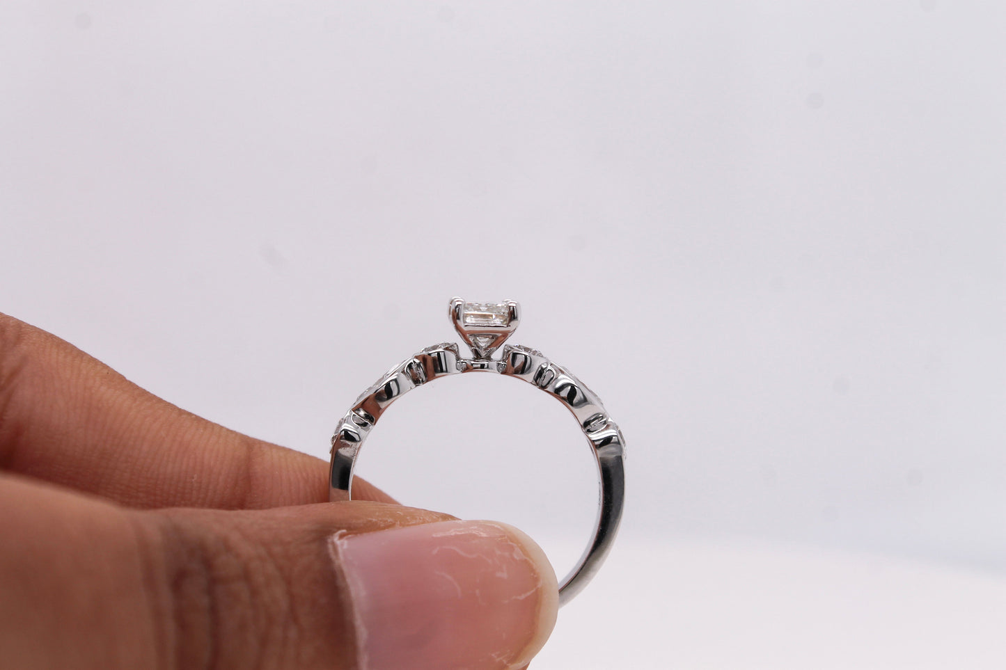 Emerald-Cut Diamond Engagement Ring