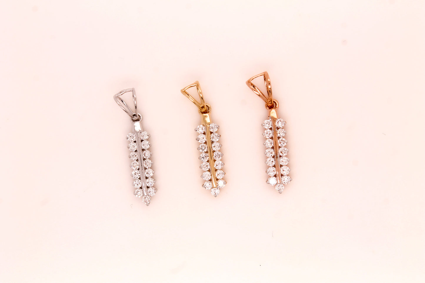Diamond Feather Pendant