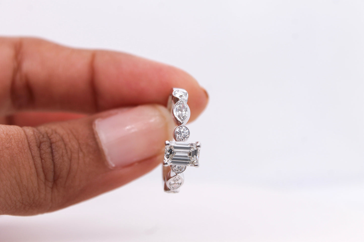 Emerald-Cut Diamond Engagement Ring