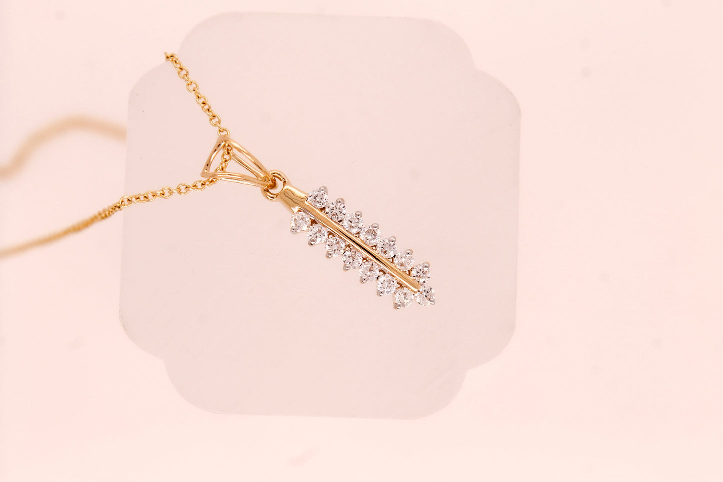 Diamond Feather Pendant