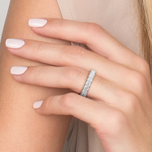Princess Diamond U Prong Eternity Ring