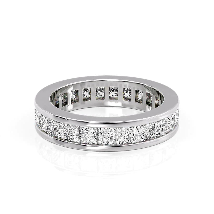 Princess Diamond Channel Eternity Ring