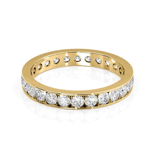 Round Diamond Channel Eternity Ring