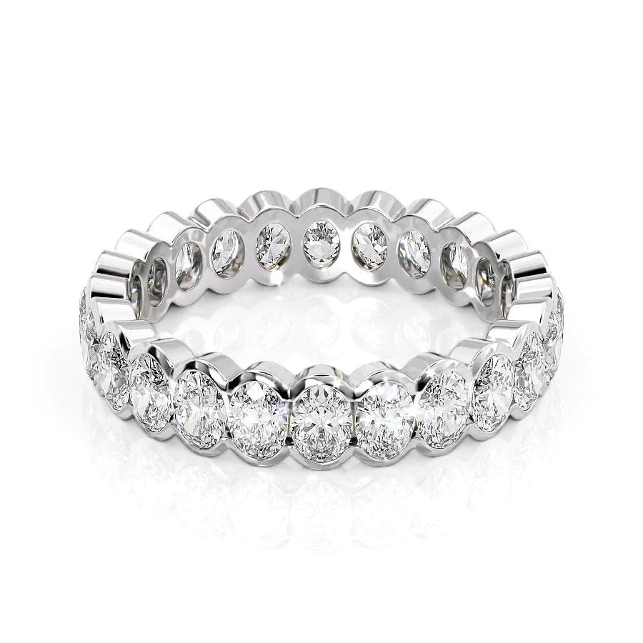 Oval Half Bezel Eternity Ring