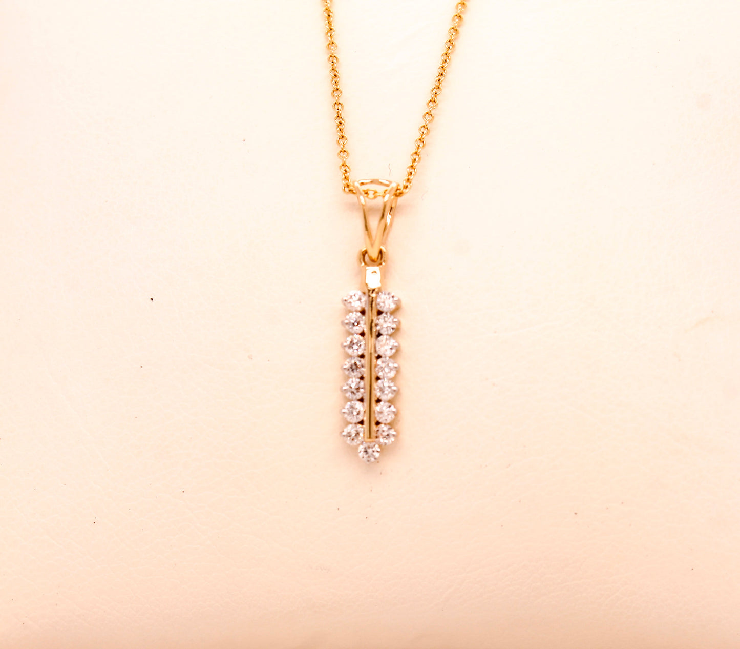 Diamond Feather Pendant