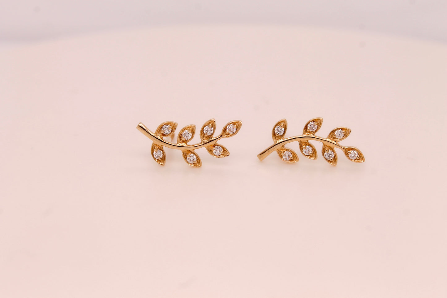 Diamond Leaves Earrings