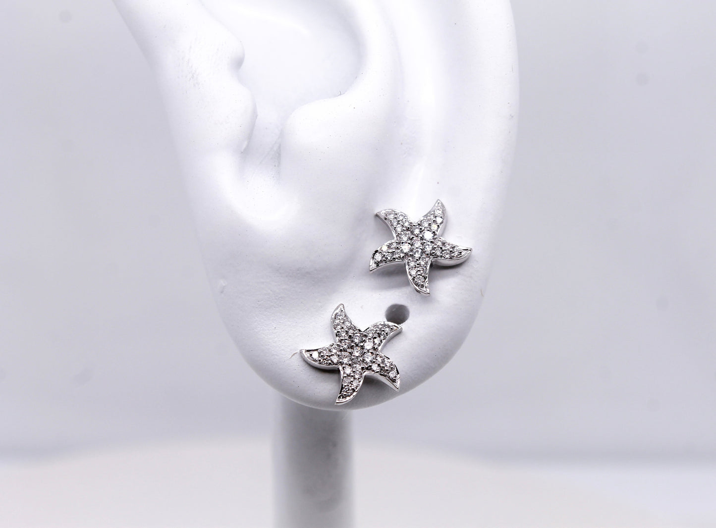 Diamond Starfish Earrings