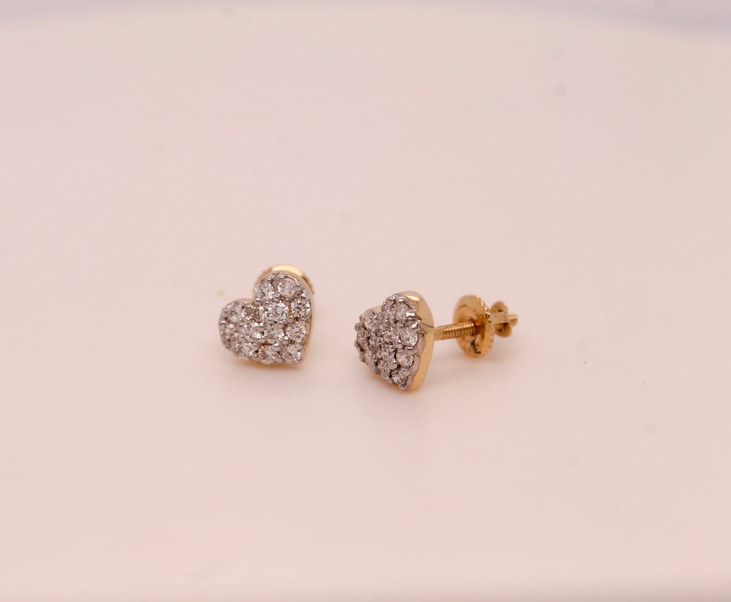 Diamond Fancy Heart Stud Earrings
