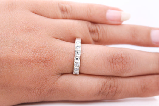 925 Silver CVD Diamond Band