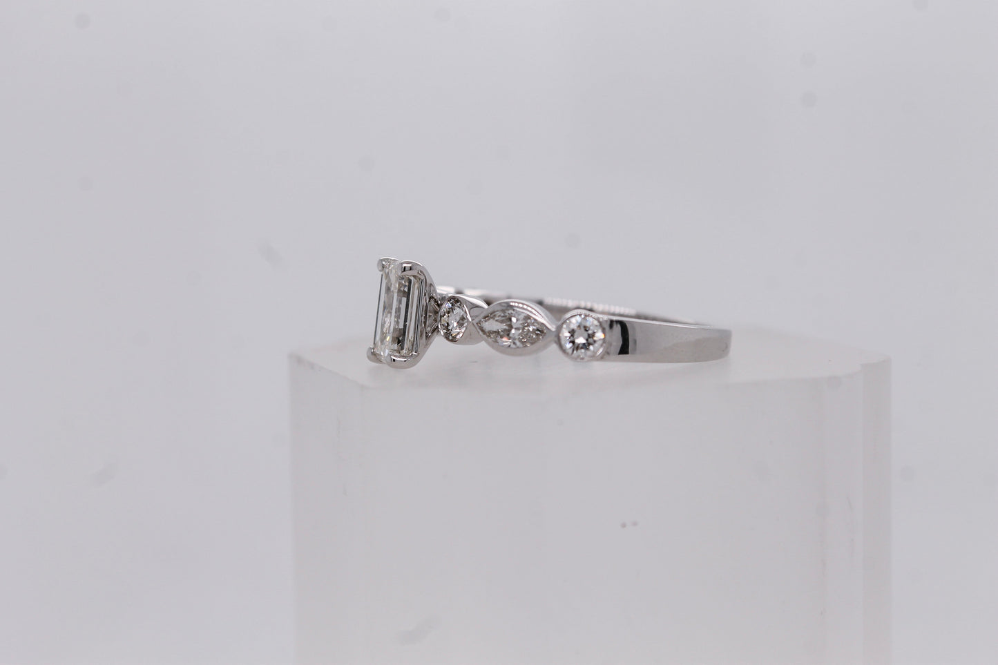 Emerald-Cut Diamond Engagement Ring