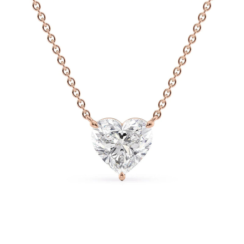 Heart Diamond Solitaire Necklace