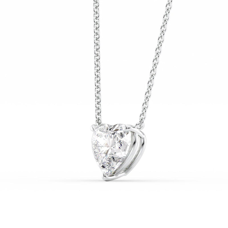 Heart Diamond Solitaire Necklace