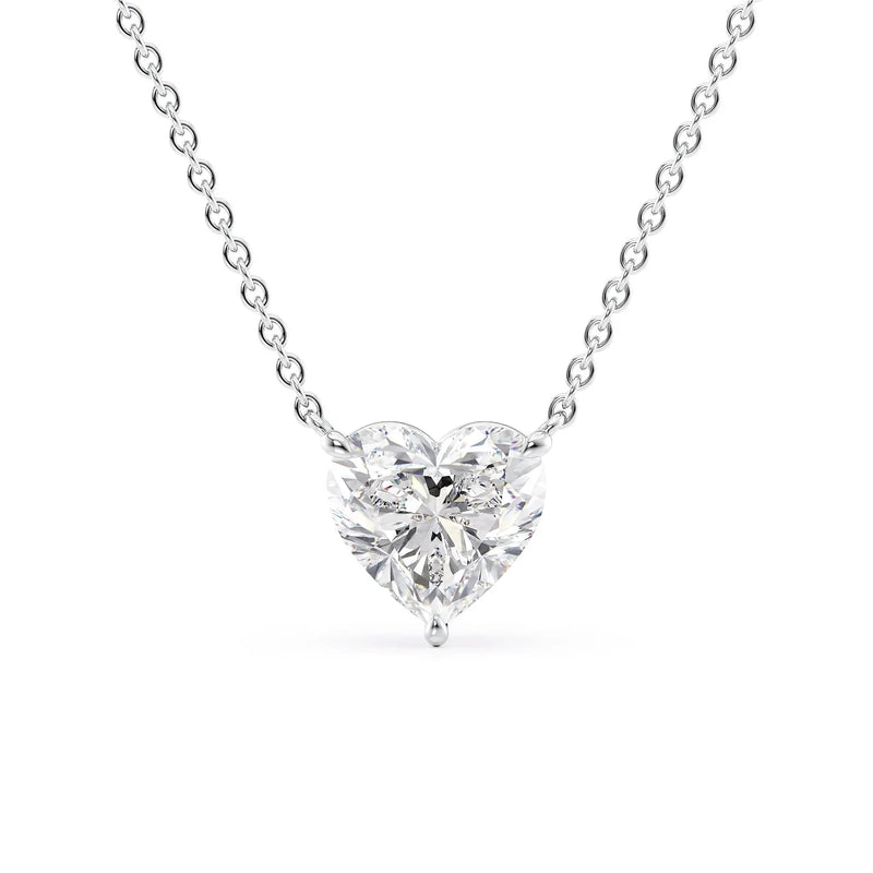 Heart Diamond Solitaire Necklace